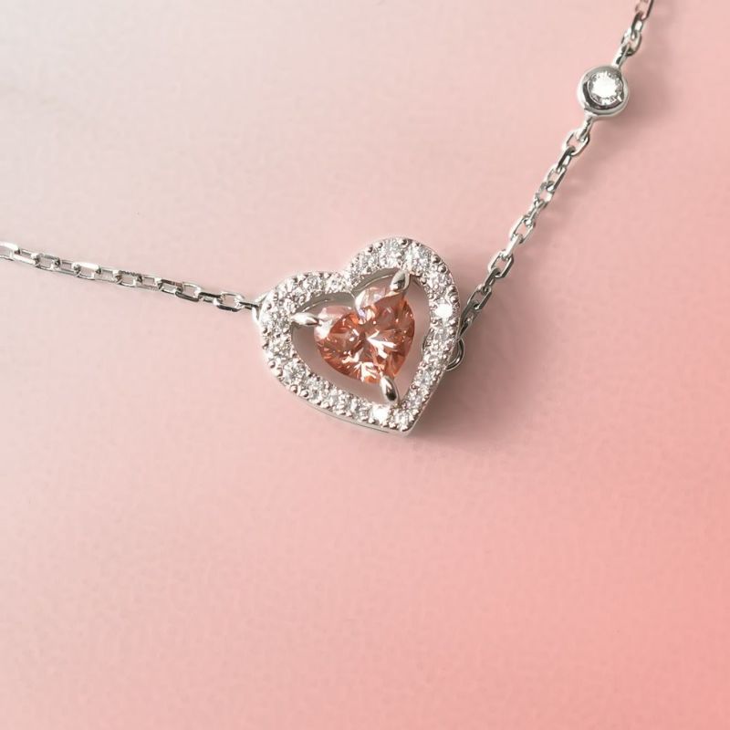 ALAYAの人気ラボグロウンピンクダイヤモンドのハートブレスレットShape of heart（シェイプオブハート）